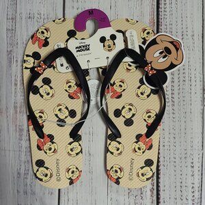 Disney Mickey and Minnie Mouse Flip Flops - NEW